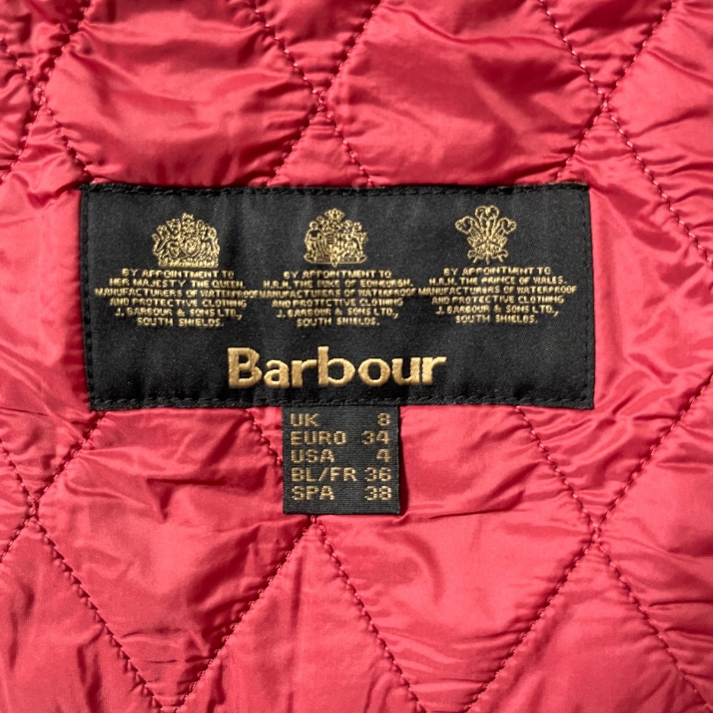 Barbour Wray Gilet Vest Womens 4 Red Quilted‎ Fleece Lined Country Quiet Luxury - Picture 4 of 11